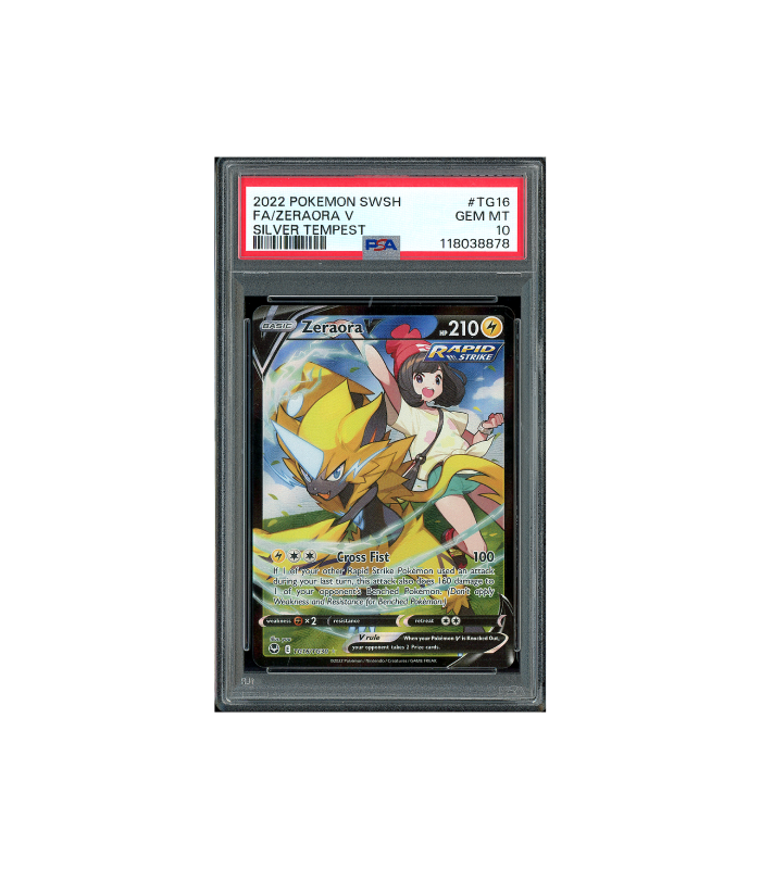 Pokemon Zeraora V Silver Tempest CSR Full Art #TG16 PSA 10