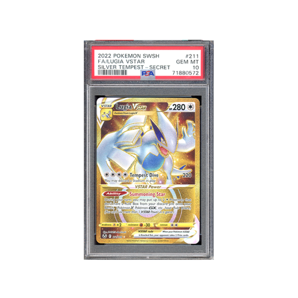 Pokemon Lugia VSTAR Silver Tempest Full Art #211 PSA 10