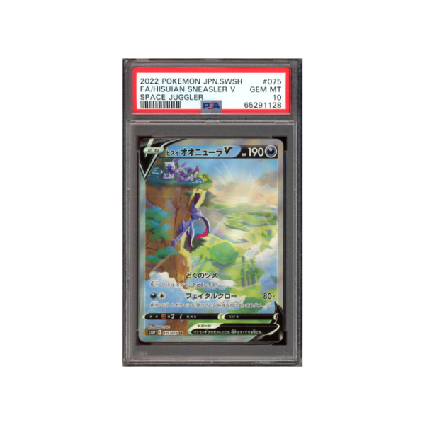 Pokemon Hisuian Sneasler V Space Juggler Full Art #075 PSA 10