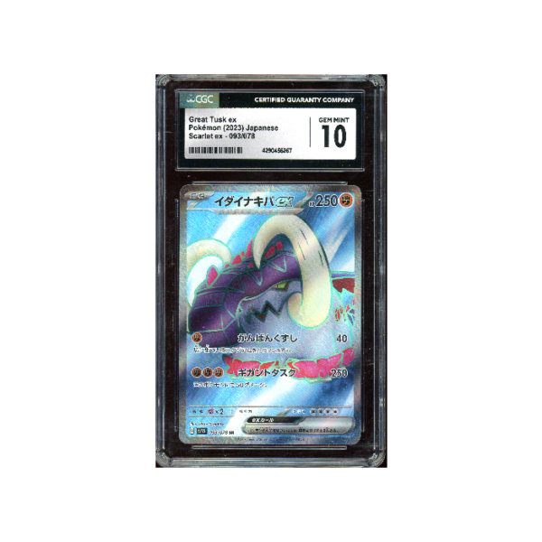 Pokemon Great Tusk ex Scarlet ex FA #093 CGC 10 (New Label)