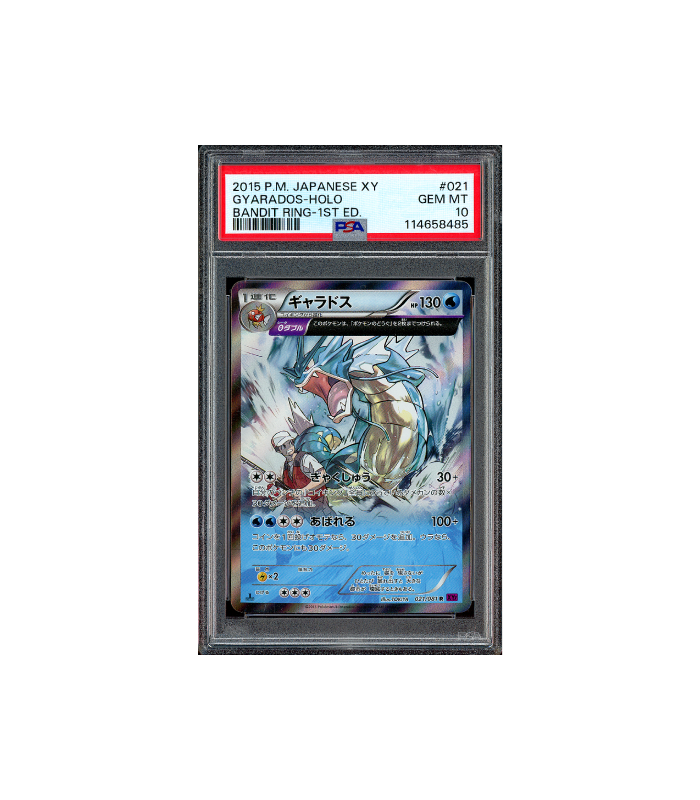Pokemon Gyarados 1st Edition XY Bandit Ring XY7 #021 PSA 10
