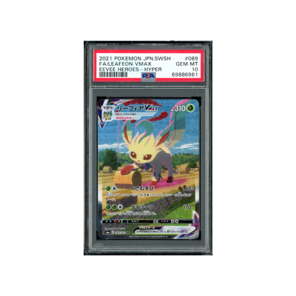 Pokemon Leafeon VMAX Eevee Heroes s6a Full Art #089 PSA 10