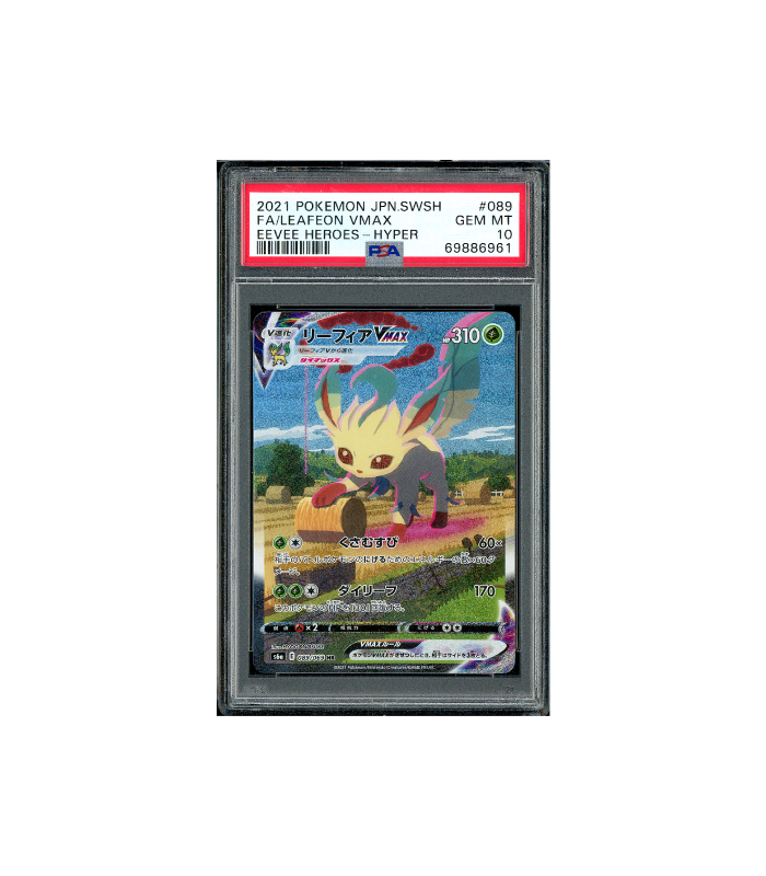 Pokemon Leafeon VMAX Eevee Heroes s6a Full Art #089 PSA 10