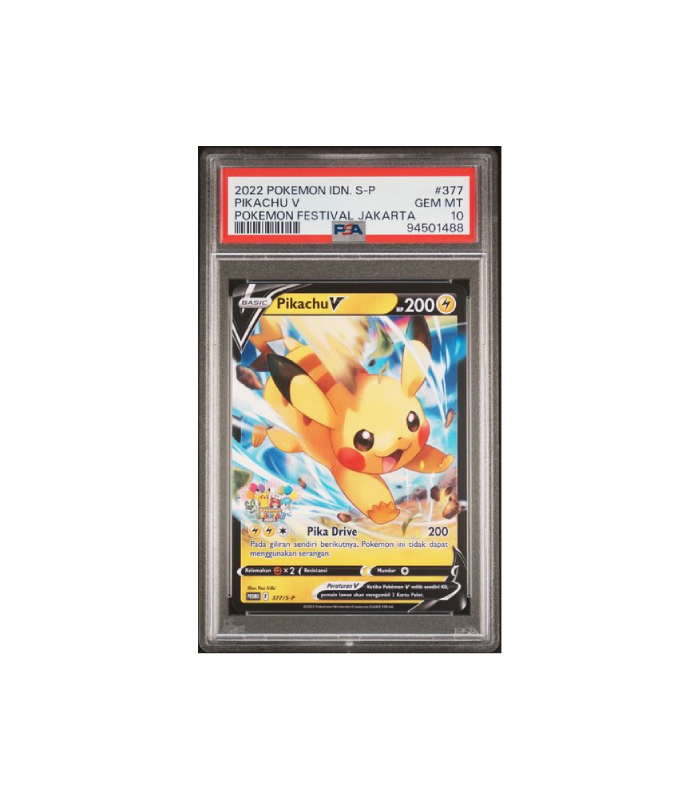 Pokemon Pikachu V 2022 Festival Jakarta Promo #377 PSA 10