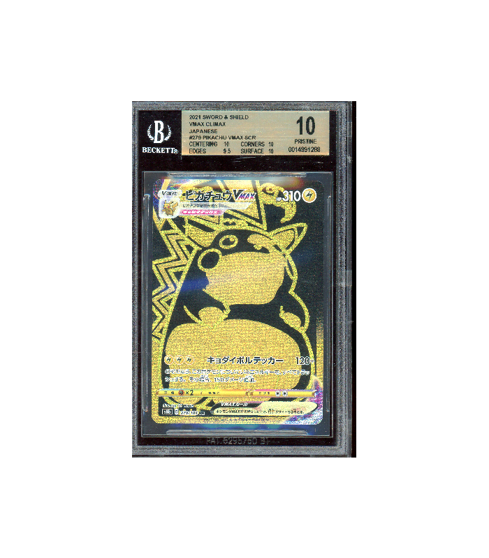 Pokemon BGS 10 Pikachu VMAX #279 Full Art VMAX Climax Pokemon BGS 10 Pikachu VMAX #279 Full Art VMAX Climax