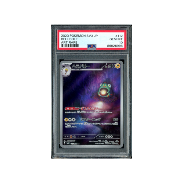 Pokemon Bellibolt Ruler of the Black Flame Full Art #112 PSA 10