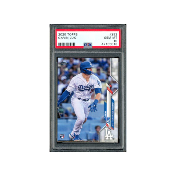 Topps 2020 Gavin Lux Rookie Card Dodgers #290 PSA 10