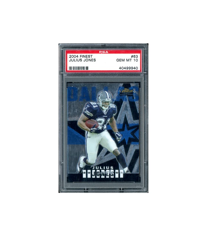 Topps Finest 2004 Julius Jones Rookie Card #63 PSA 10