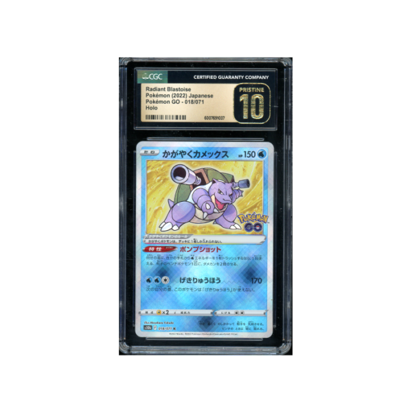 Pokemon Radiant Blastoise Pokémon GO #018 CGC Pristine 10