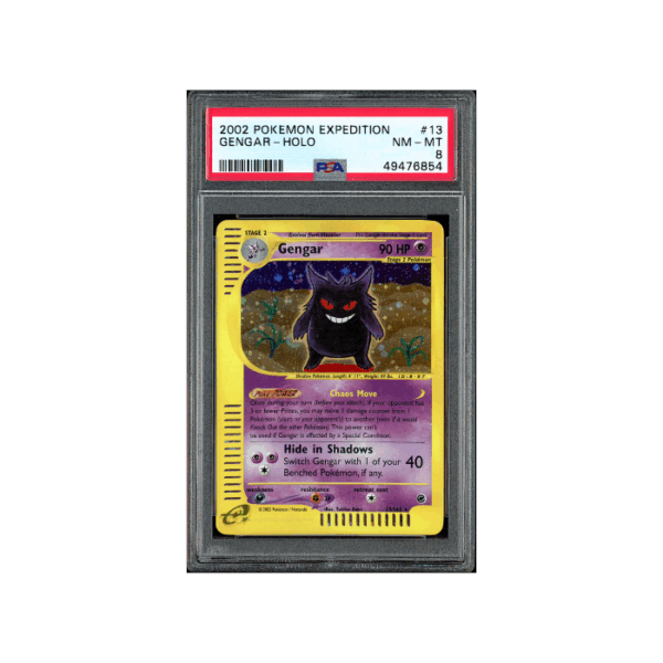 Pokemon Gengar Expedition Holo WOTC 2002 #13 PSA 8