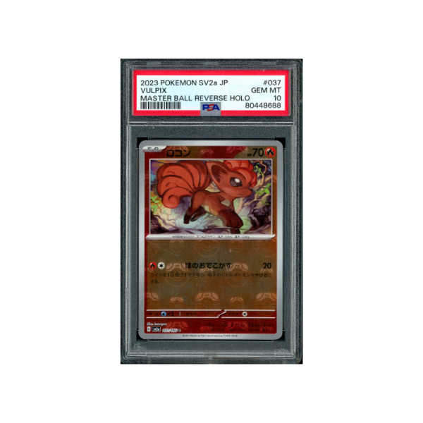 Pokemon 151 Vulpix sv2a Master Ball Reverse Holo #037 PSA 10