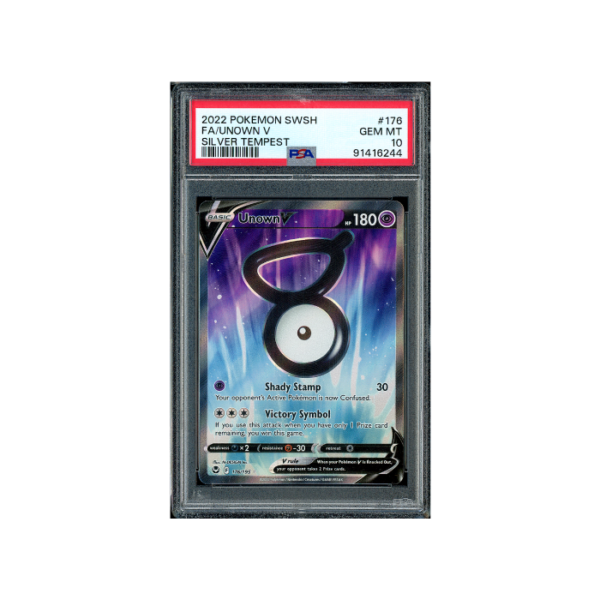 Pokemon Unown V Silver Tempest SR Full Art #176 PSA 10