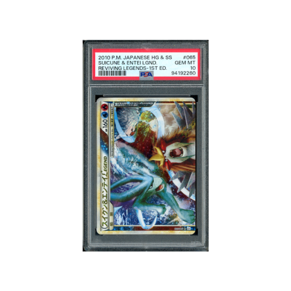 Pokemon Suicune & Entei 1st Ed Reviving Legends #065 PSA 10