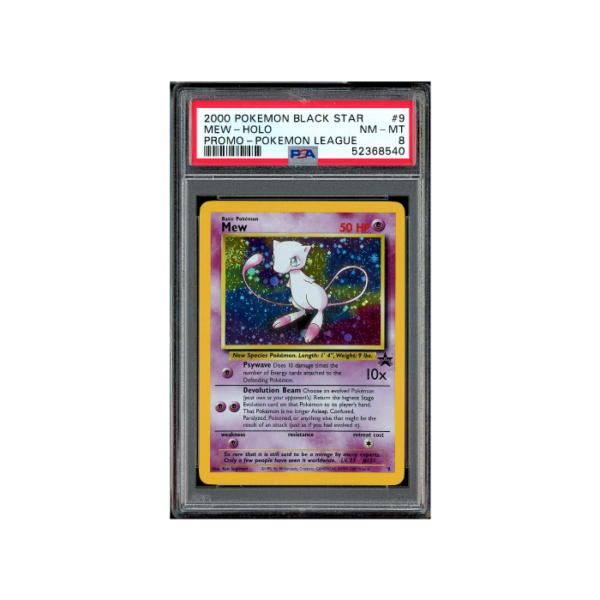 Pokemon League Mew Holo Black Star WOTC Promo #9 PSA 8
