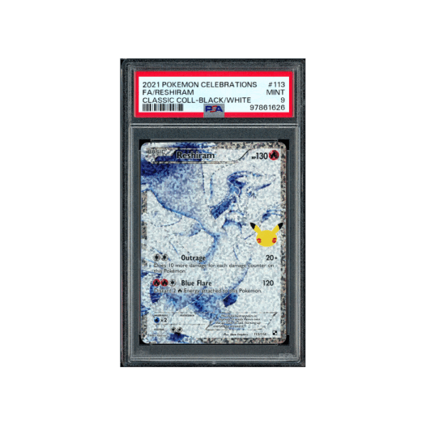 Pokemon Reshiram Celebrations Black & White Full Art 113 PSA 9