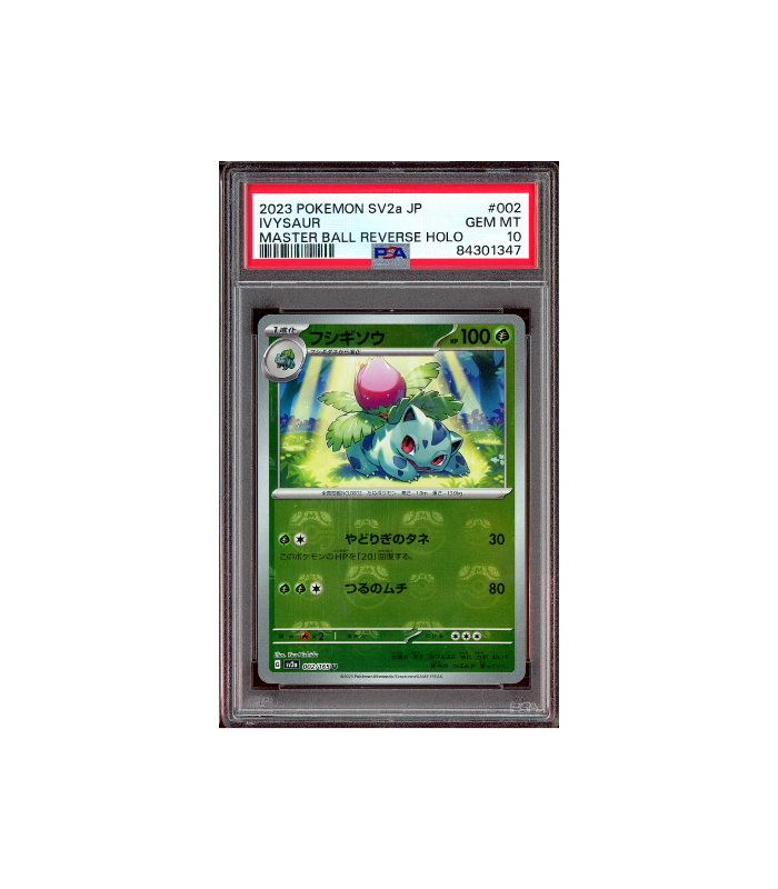 Pokemon Ivysaur Master Ball Reverse Holo 151 sv2a #002 PSA 10
