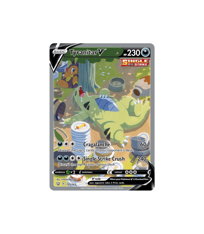 Pokemon Tyranitar V Battle Styles Alternate Full Art #155