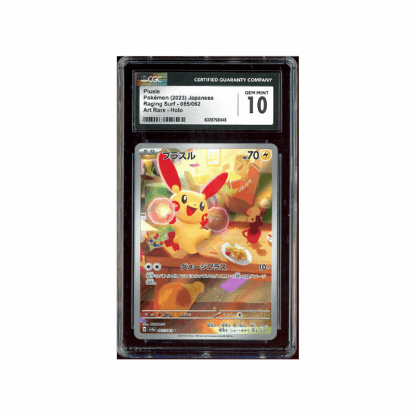 Pokemon Plusle Raging Surf sv3a AR Full Art #065 CGC 10