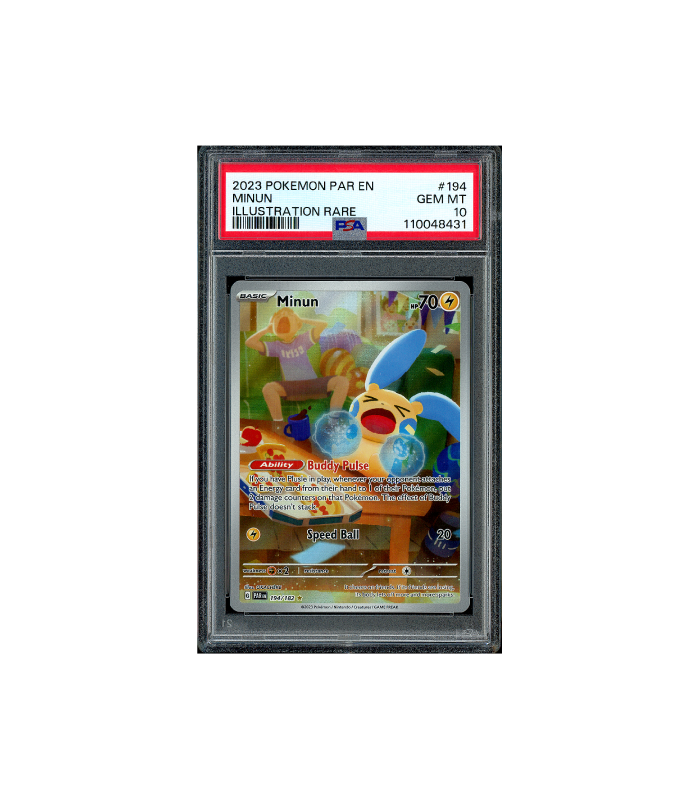 Pokemon Minun Paradox Rift AR Full Art #194 PSA 10