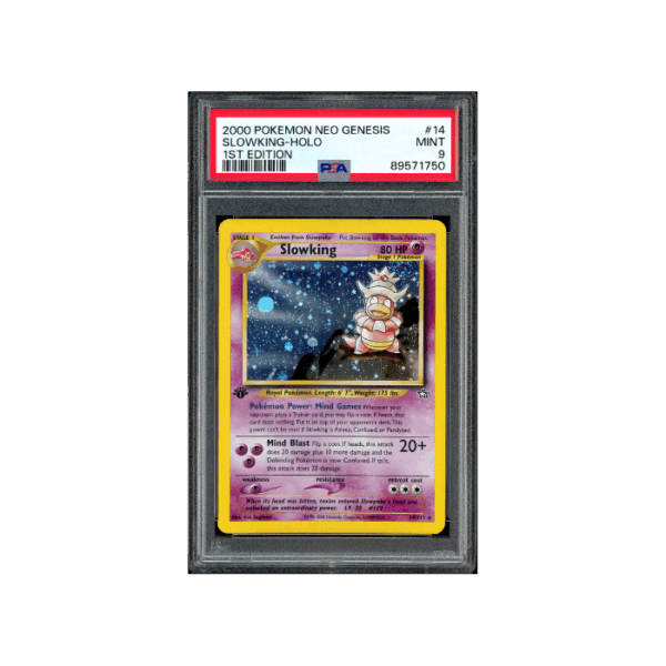 Pokemon Slowking 1st Edition Neo Genesis Holo Swirl #14 PSA 9