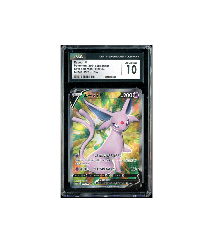 Pokemon Espeon V Eevee Heroes s6a SR Full Art #080 CGC 10