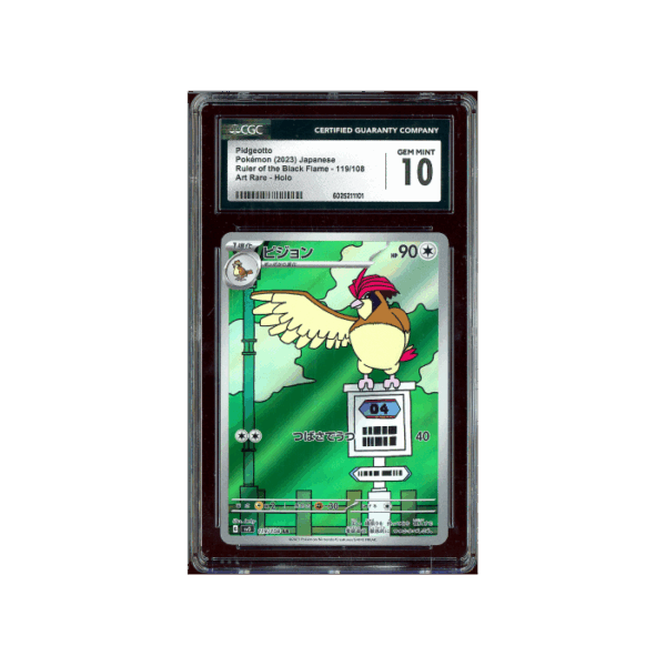 Pokemon Pidgeotto Ruler of the Black Flame sv3 AR #119 CGC 10