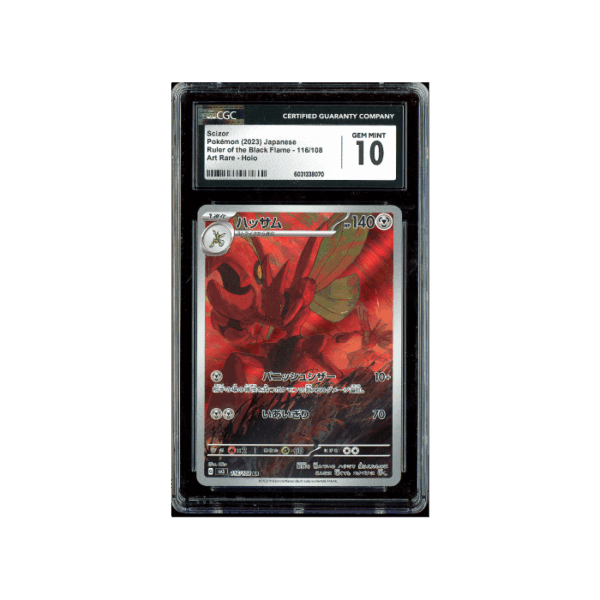 Pokemon Scizor Ruler of the Black Flame sv3 AR #116 CGC 10