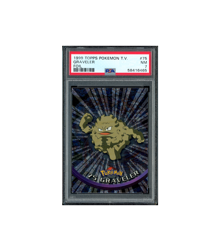 Pokemon Graveler Topps TV Chrome 1999 #75 PSA 7