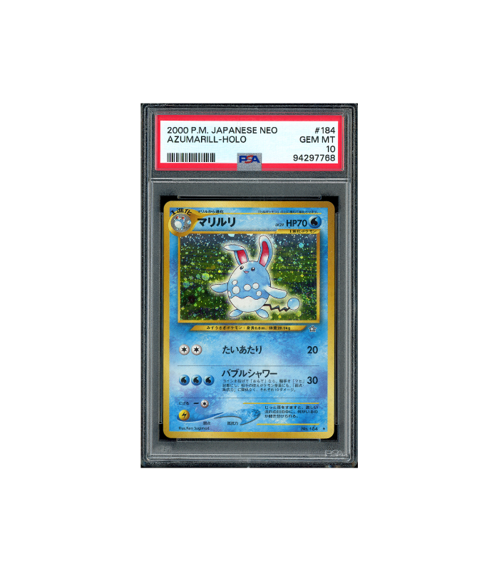 Pokemon Azumarill Gold Silver To A New World N1 #184 PSA 10
