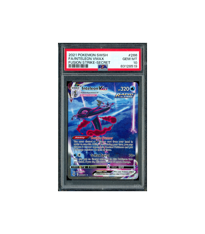 Pokemon Inteleon VMAX Fusion Strike Alt Full Art #266 PSA 10