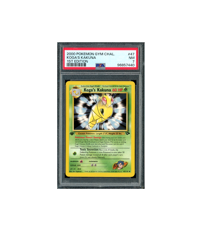 Pokemon Koga's Kakuna 1st Edition Gym Challenge #47 PSA 7