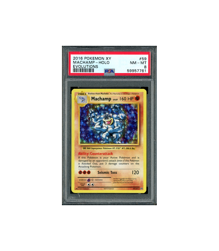 Pokemon Machamp XY Evolutions Holo #59 PSA 8