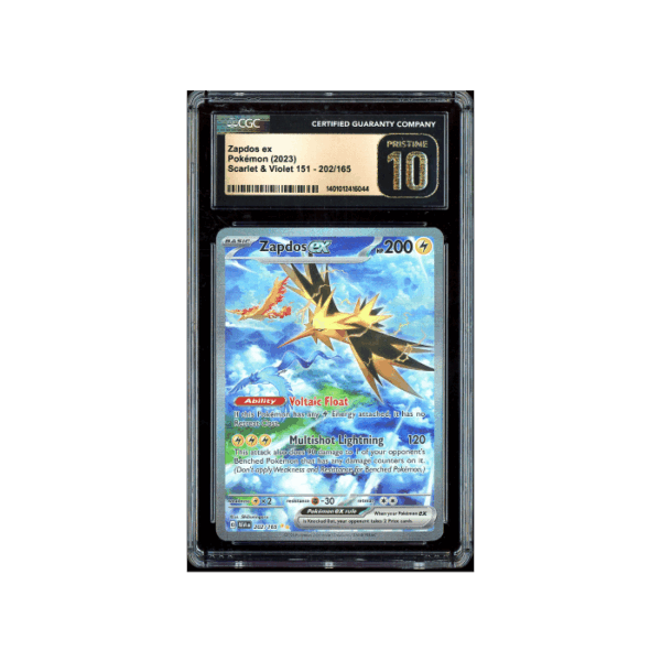 Pokemon 151 Zapdos ex SAR Full Art #202 CGC Pristine 10