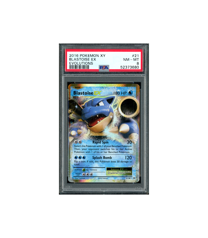 Pokemon Blastoise EX XY Evolutions #21 PSA 8