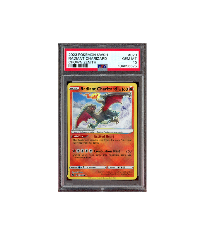 Pokemon Radiant Charizard Crown Zenith #020 PSA 10