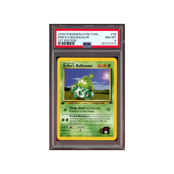 Pokemon Erika's Bulbasaur 1st Edition Gym Challenge #39 PSA 8