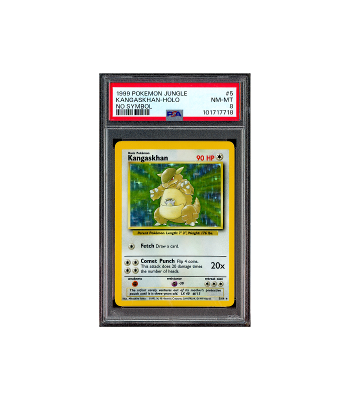 Pokemon Kangaskhan Holo Jungle No Symbol #5 PSA 8