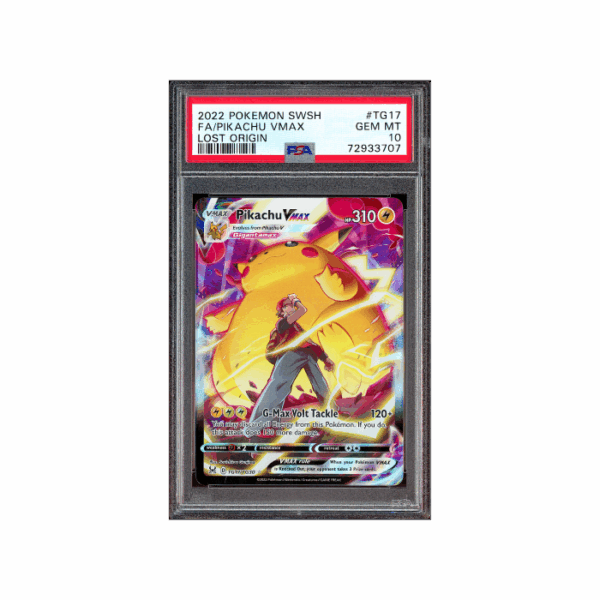 Pokemon Pikachu VMAX CHR Lost Origin Full Art #TG17 PSA 10