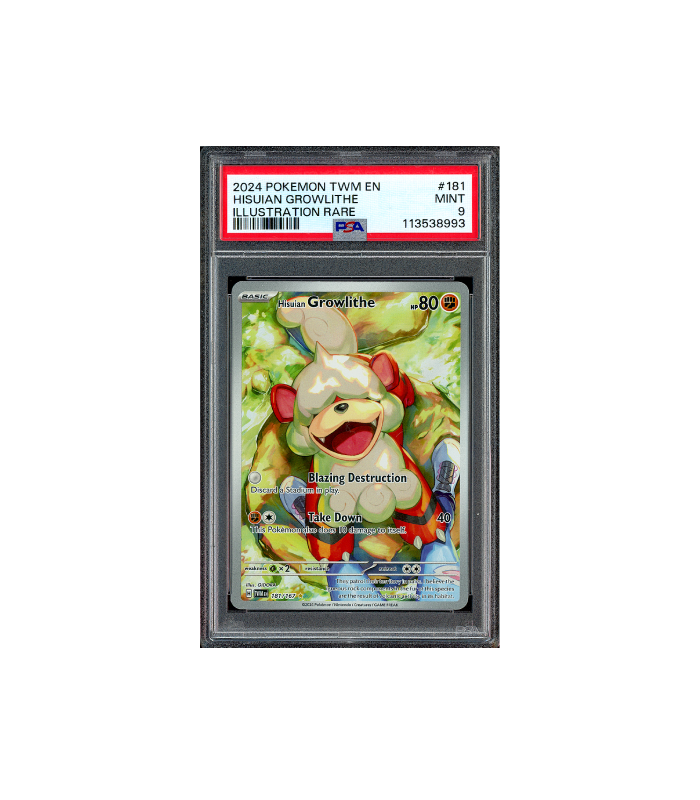 Pokemon Hisuian Growlithe Twilight Masquerade AR #181 PSA 9