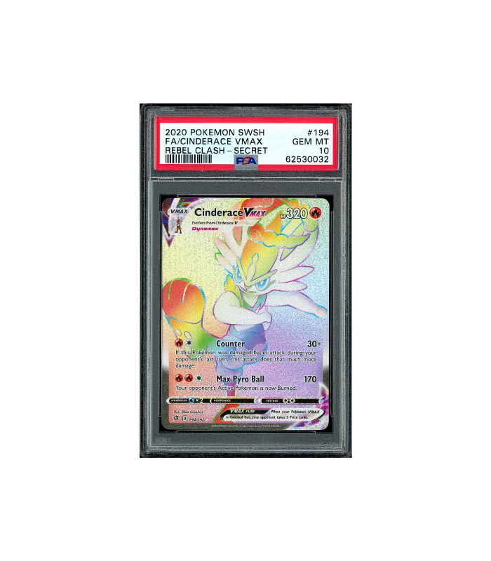 Pokemon Cinderace VMAX Rebel Clash UR Full Art #194 PSA 10