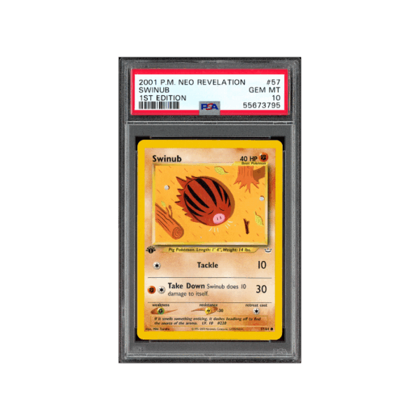 Pokemon Swinub 1st Edition Neo Revelation #57 PSA 10