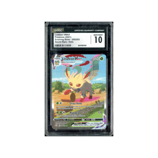 Pokemon Leafeon VMAX Evolving Skies Alt Full Art #205 CGC 10