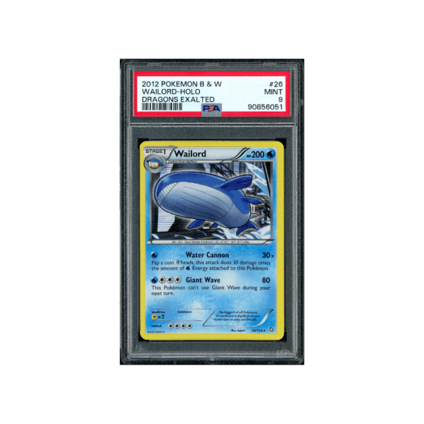 Pokemon Wailord Dragons Exalted Holo #26 PSA 9
