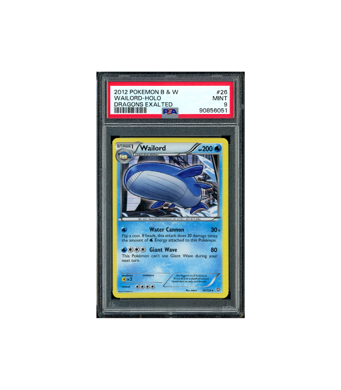 Pokemon Wailord Dragons Exalted Holo #26 PSA 9