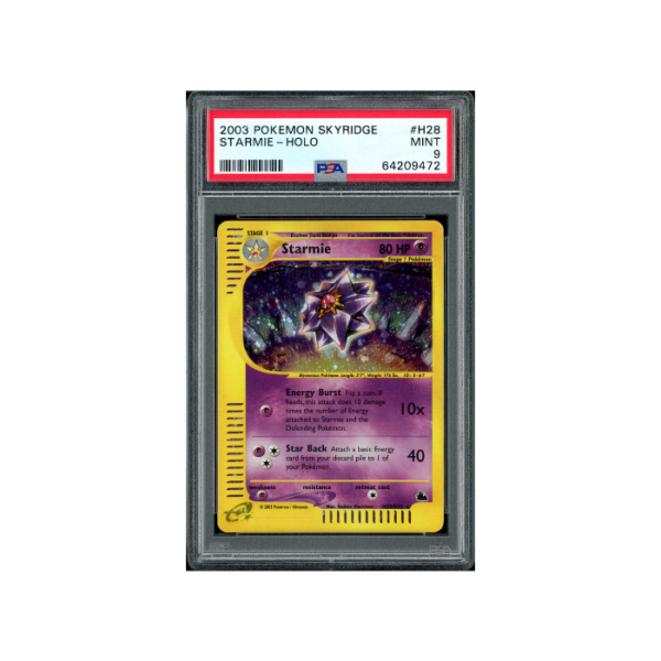 Pokemon Starmie Holo e-Series Skyridge #H28 PSA 9