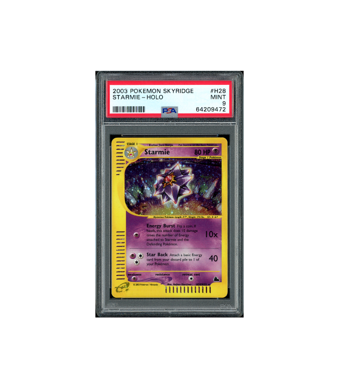 Pokemon Starmie Holo e-Series Skyridge #H28 PSA 9