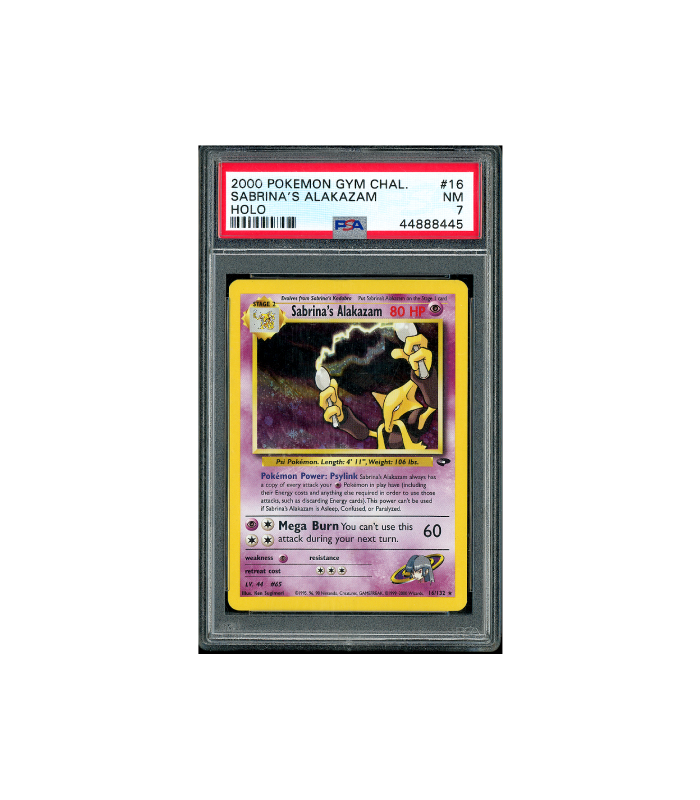 Pokemon Sabrina's Alakazam Holo Gym Challenge #16 PSA 7