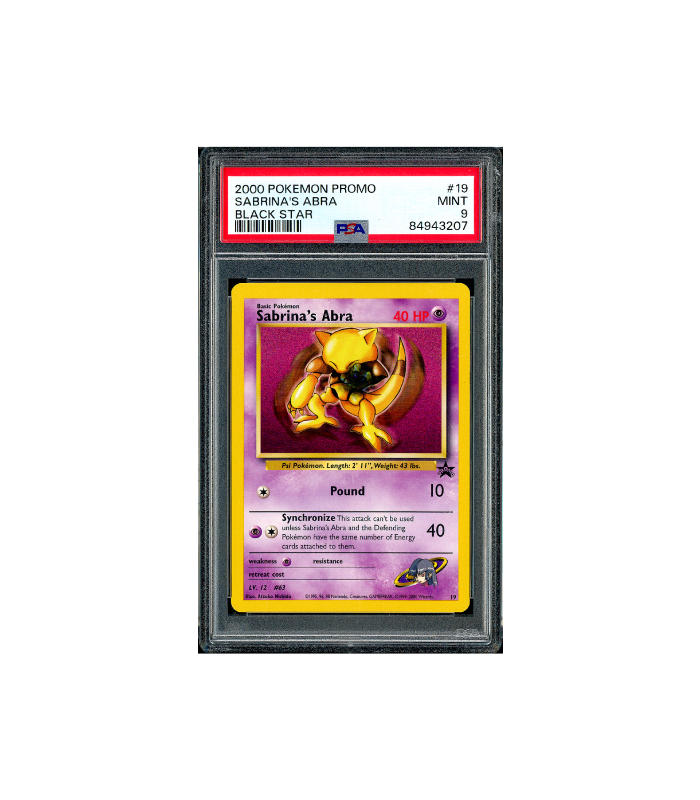 Pokemon Sabrina's Abra WOTC Black Star Promo #19 PSA 9