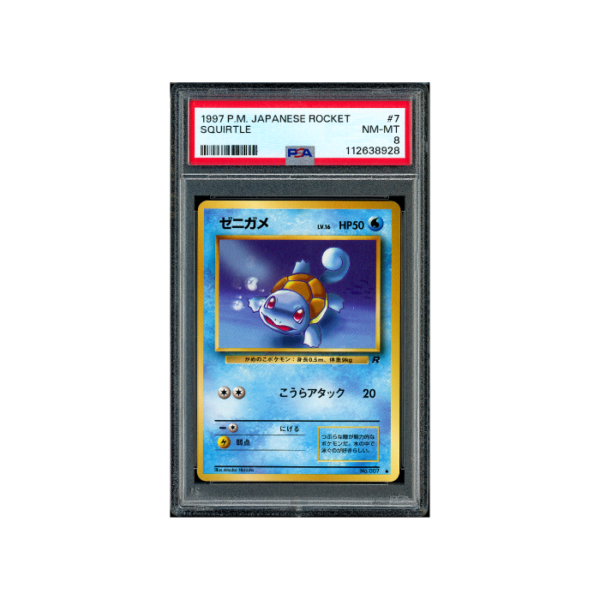 Pokemon Squirtle Rocket Gang #7 PSA 8