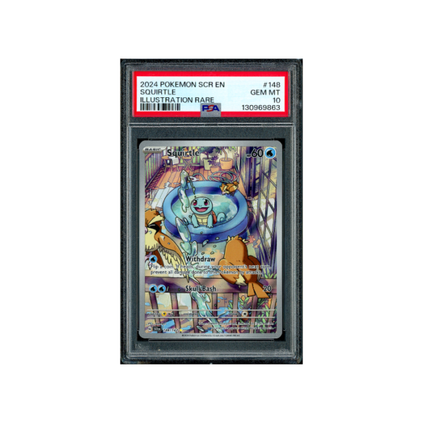 Pokemon Squirtle Stellar Crown AR Full Art #148 PSA 10